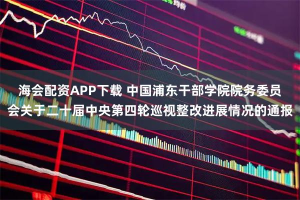 海会配资APP下载 中国浦东干部学院院务委员会关于二十届中央第四轮巡视整改进展情况的通报